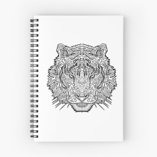 Item preview, Tiger - Tattoo art - Black line Illustration  designed and sold by complicolor.