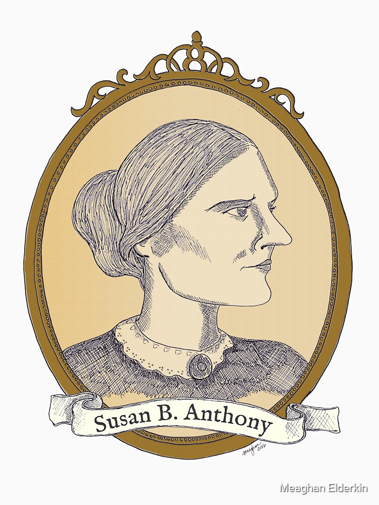 "Susan B. Anthony Antique Portrait" Tshirt by NervousLaughter