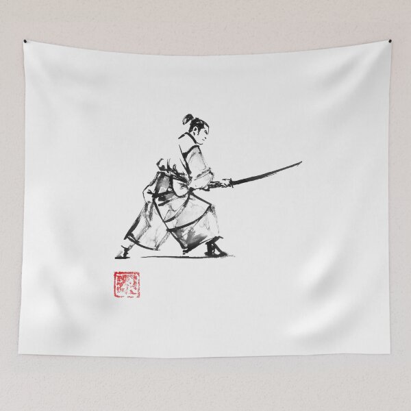 Item preview, samurai on guard designed and sold by pechane.