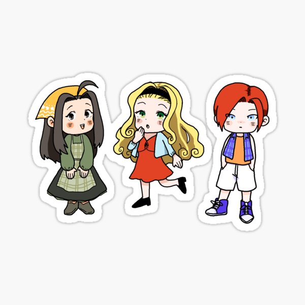 harvest moon a wonderful life bachelorettes - celia, muffy, nami Sticker