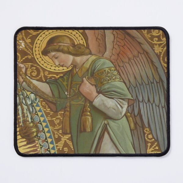 Item preview, Angel and Holy Lamb on Golden background designed and sold by Angelkrs.