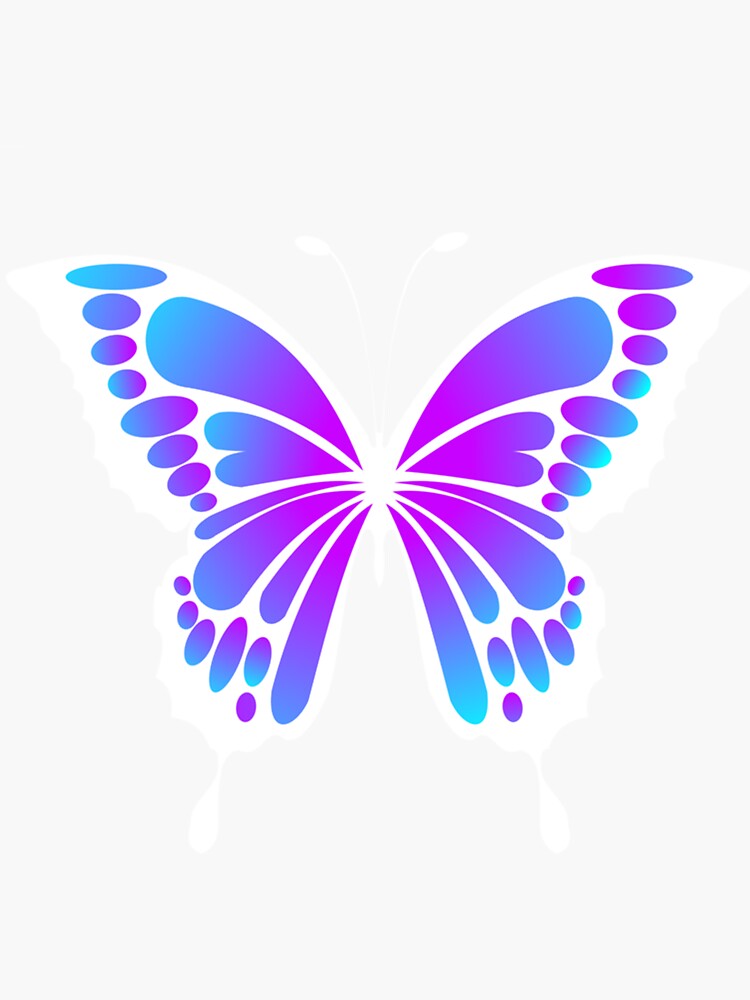 "purple butterfly emoji cute kawaii epilepsy awareness " Sticker by BellaBDesign Redbubble