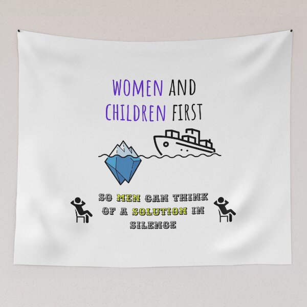 Item preview, women and children first | funny designed and sold by DeltaWhiskey-.