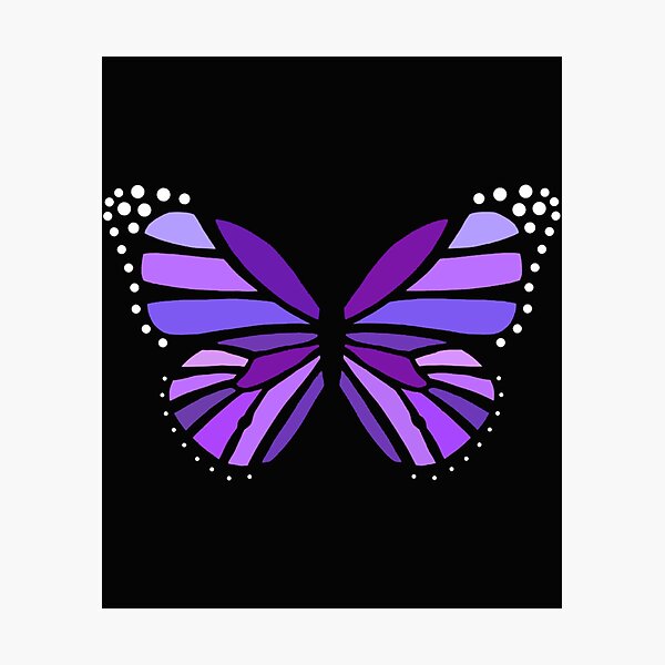Impression photo « papillon violet emoji mignon kawaii sensibilisation