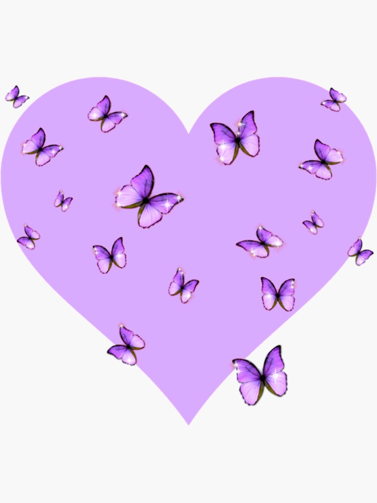 "Purple butterfly emoji cute kawaii epilepsy awareness " Sticker by BellaBDesign Redbubble