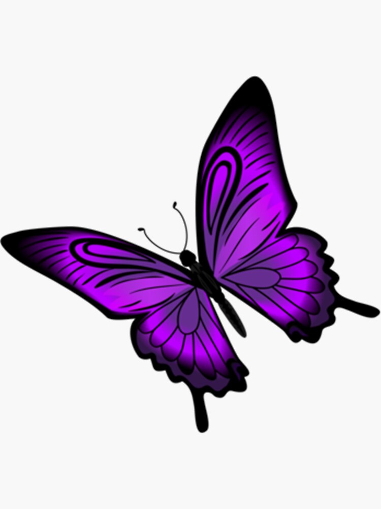 "Purple butterfly emoji cute kawaii epilepsy awareness funny " Sticker by BellaBDesign Redbubble