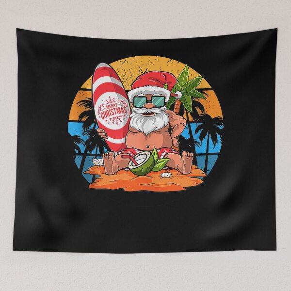 Item preview, Summer Beach Sufing Santa Claus Chistmas designed and sold by ChristinaMauri.