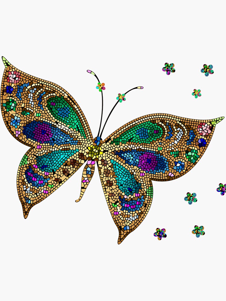 "PURPLE BUTTERFLY EMOJI CUTE KAWAII EPILEPSY AWARENESS (16)" Sticker by