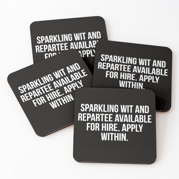 Item preview, Sparkling wit and repartee designed and sold by Slogans4u.