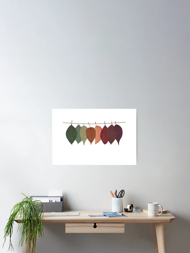 Thumbnail 2 of 3, Poster, leaves Array designed and sold by TWFASHION.