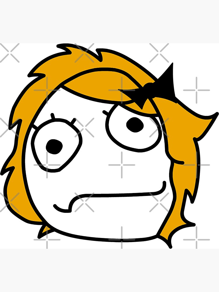 Trollface Rage comic Internet troll Internet meme, meme, face, monochrome,  head png