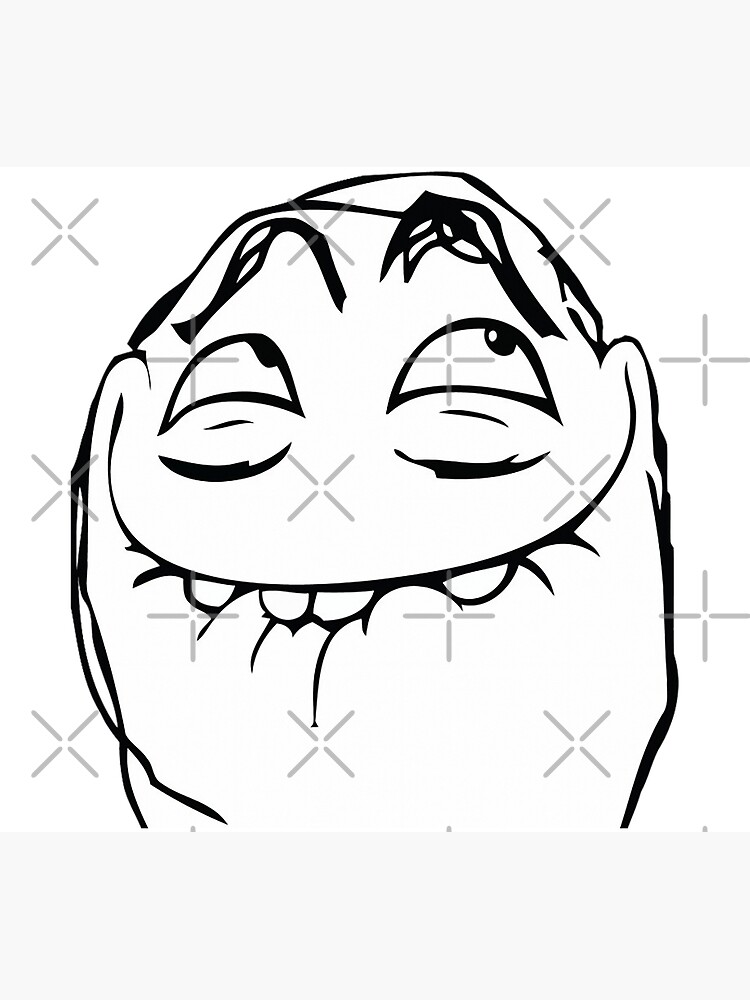 Troll Face Problem Funny Vector Design Poster