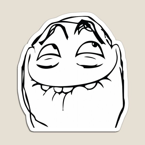 Troll face meme angry mad reaction face HD HIGH QUALITY Magnet