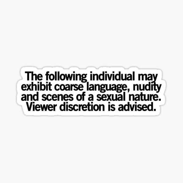 Viewer Discretion Is Advised Sticker By Tohrurokuno Redbubble 3743