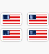 Flag of the United States of America 4 pack Sticker