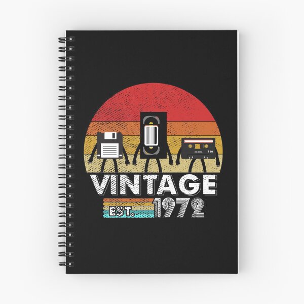 Aperçu de l'œuvre Vintage 1972 Floppy Disk VHS Cassette Tape 80s 90s birthday créée et vendue par NEMRYS.