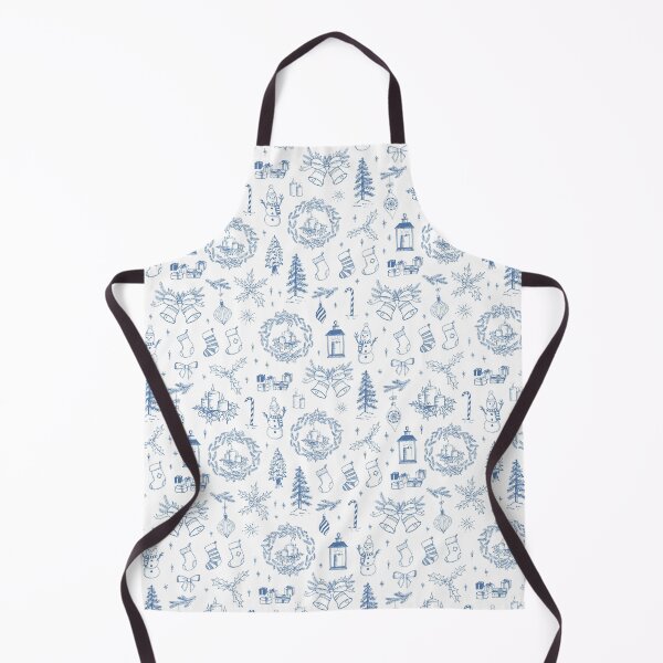 Item preview, Christmas Toile // Blue & White designed and sold by The Wellington Boot.