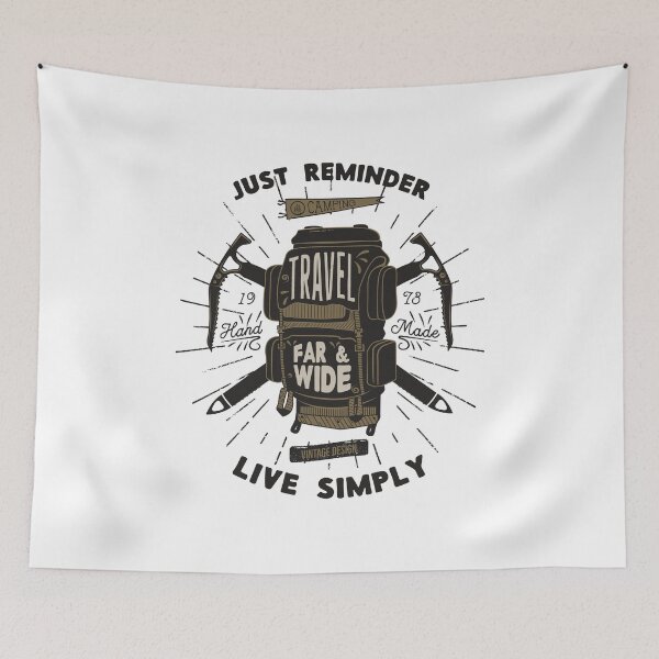 Item preview, Travel Far and Wide - Live Simply designed and sold by Obsesie.