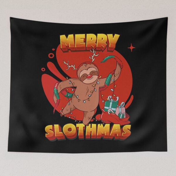 Item preview, Merry Slothmas Merry Xmas Chistmas designed and sold by theresamorelli.