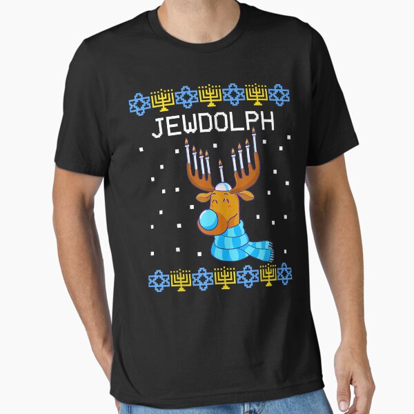 Artikel-Vorschau von Jewdolph Ugly Chanukka Pullover Rentier Menorah Chanukah, designt und verkauft von Vonfy.