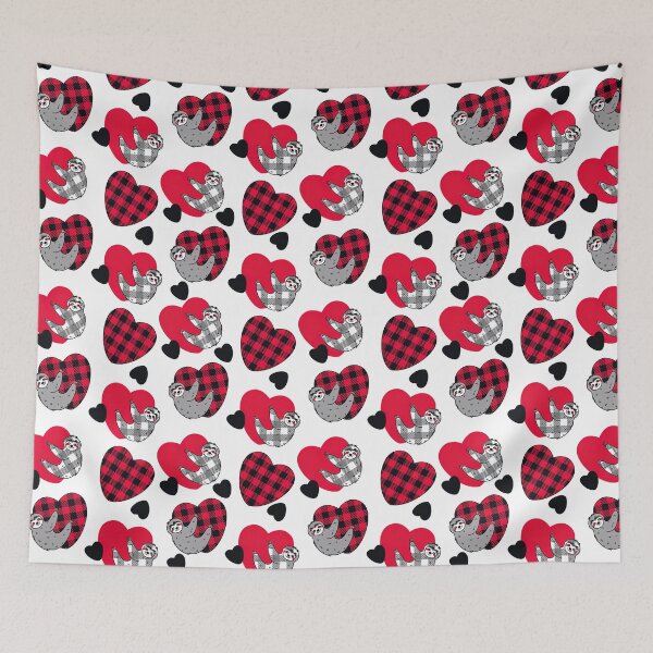 Item preview, Buffalo Plaid with Cute Sloth,Buffalo plaid Christmas Pattern Red Buffalo Plaid, Buffalo Plaid Pattern, Buffalo, Plaid Sloth designed and sold by graphic-genie.