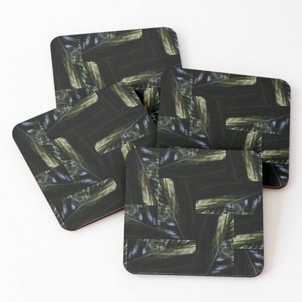 Item preview, Earthy Dark Green Nature Abstract Collage Pattern with Premium and High Class Look designed and sold by Wiggly Lines.
