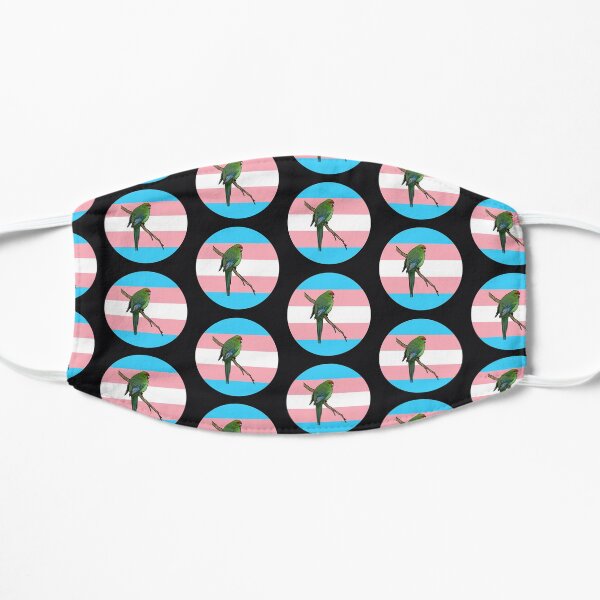 Kākāriki - trans flag Flat Mask