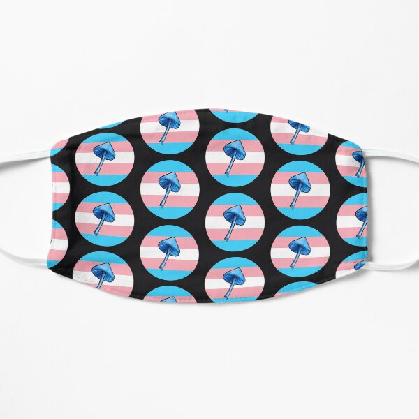 Mushroom - trans flag Flat Mask