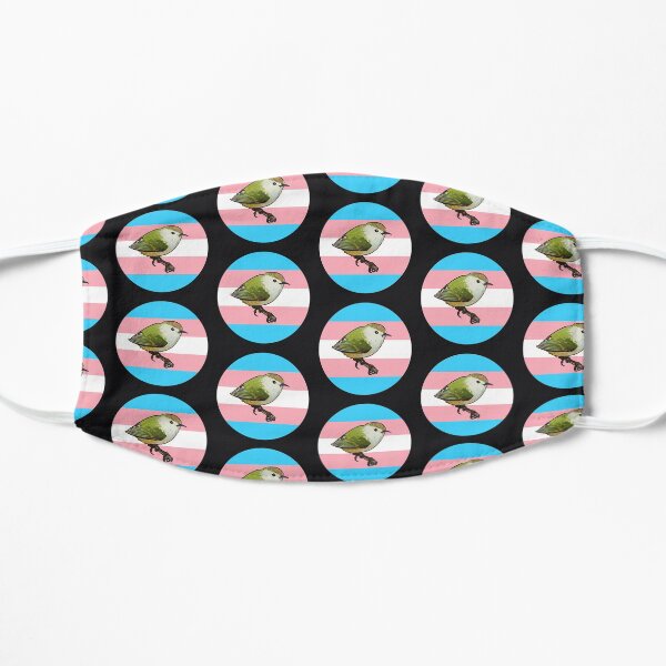 Tuke - trans flag Flat Mask