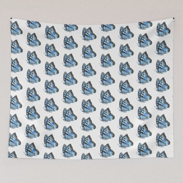 Item preview, Blue butterfly. Watercolor sticker. designed and sold by Trilisti.