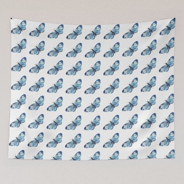 Item preview, Blue butterfly. Watercolor sticker. designed and sold by Trilisti.
