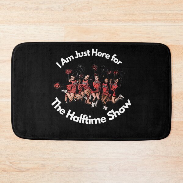 Item preview, I Am Just Here For The Halftime Show - funny cheerleading football designs - colorful designed and sold by nasani.