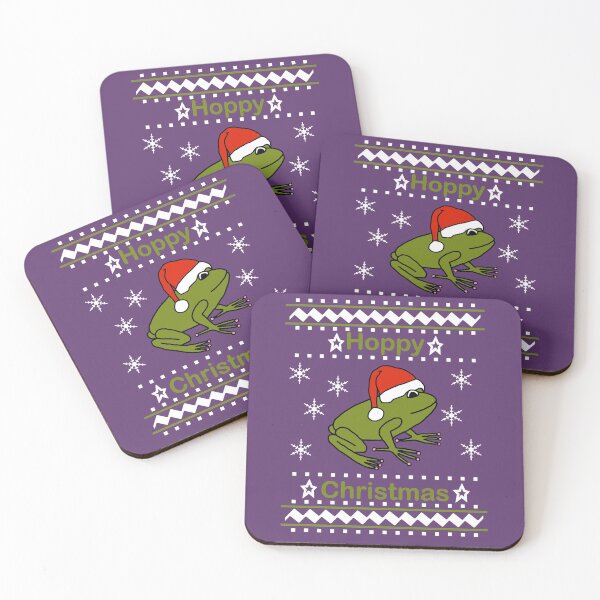 Item preview, Frog says Hoppy Christmas designed and sold by ellenhenry.