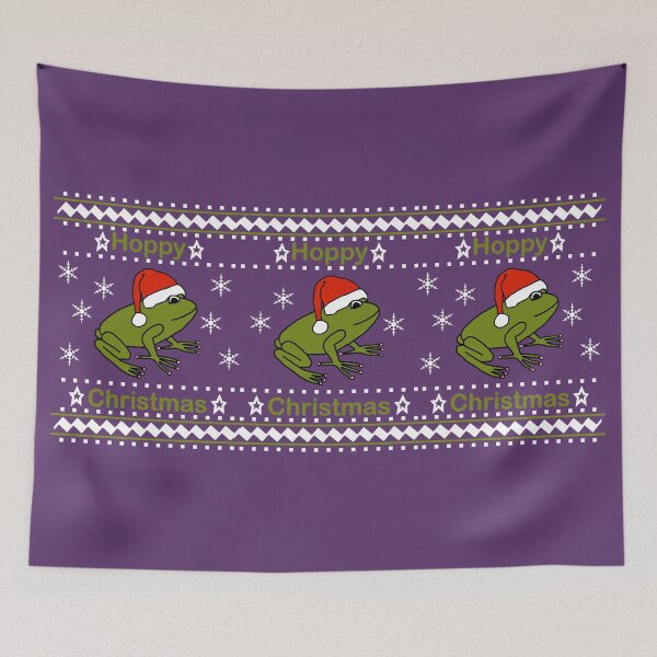 Item preview, Frog says Hoppy Christmas designed and sold by ellenhenry.