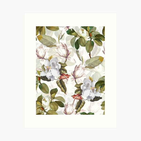 Item preview, Vintage White Magnolia Botanical Garden Nightgarden designed and sold by UtArt.