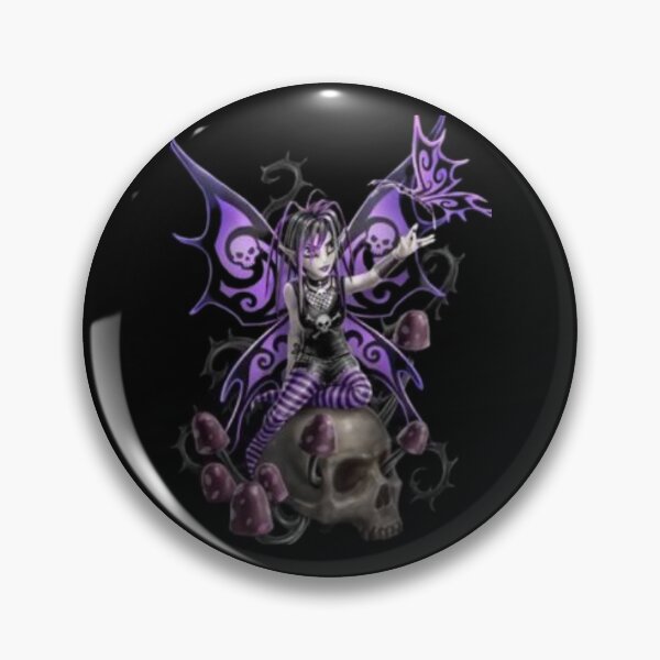 Item preview, Gothic Black and Purple Fairy Skull Sticker designed and sold by -y2k-.