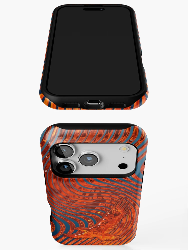 Thumbnail 3 of 4, iPhone Case, Flaming Bird Patterns designed and sold by LRGraphics.