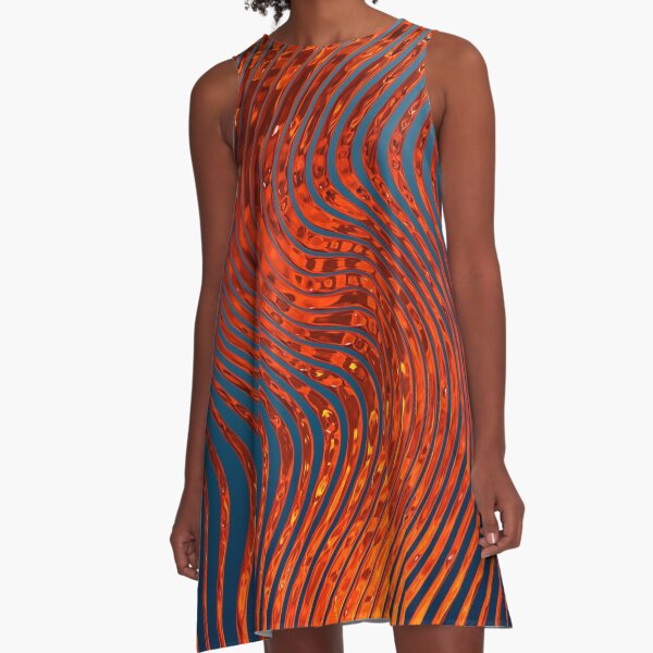 Flaming Bird Patterns A-Line Dress