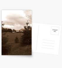 Sepia of the Columbia River and farm Postcards