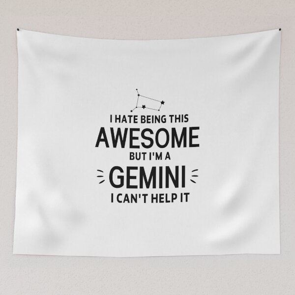 Item preview, Gemini Zodiac Sign gift omniscience I hate being this awesome but I'm a GEMINI Birthday Gift, funny sarcastic saying offended Horoscope Meme for Best Friend bf gf designed and sold by joygift369.