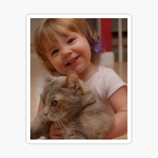 Piper Rockelle Childhood with Her Sweetheart Cat Sticker