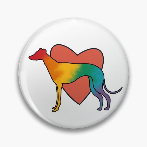 Artikelvorschau, Liebe Regenbogen Windhund, Whippet Hund entworfen und verkauft von PegFollyDesigns.
