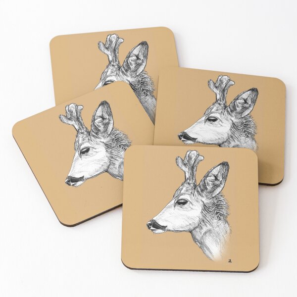 Item preview, Deer with brown background designed and sold by ZebritoArt.