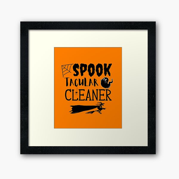 Item preview, Spooktacular Cleaner Halloween Witch Broom Cleaning Lady Fun designed and sold by SavvyCleaner.