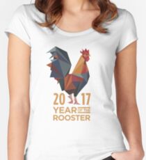 YEAR OF THE ROOSTER 2017 Women's Fitted Scoop T-Shirt