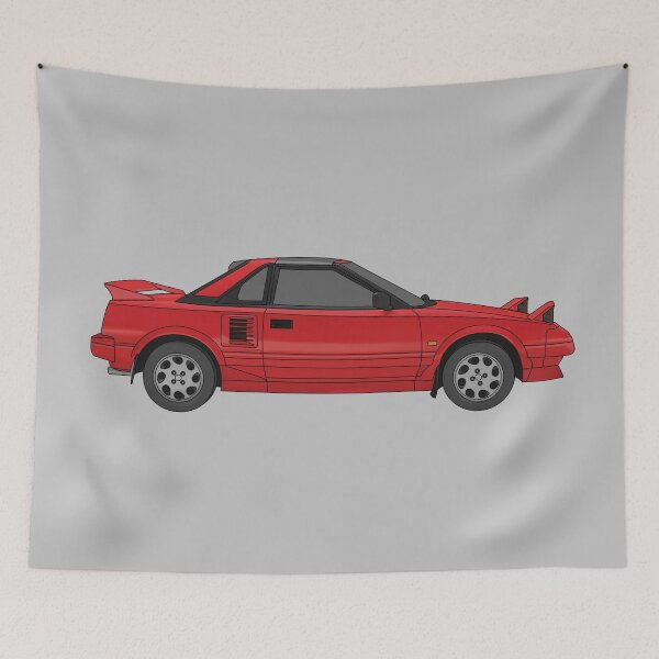 Item preview, Toyota MR2 MK1 red digital art designed and sold by Milanicole.