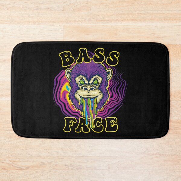 Item preview, Bass Face Rainbow Psychedelic Monkey - Black designed and sold by NoMatterLab.