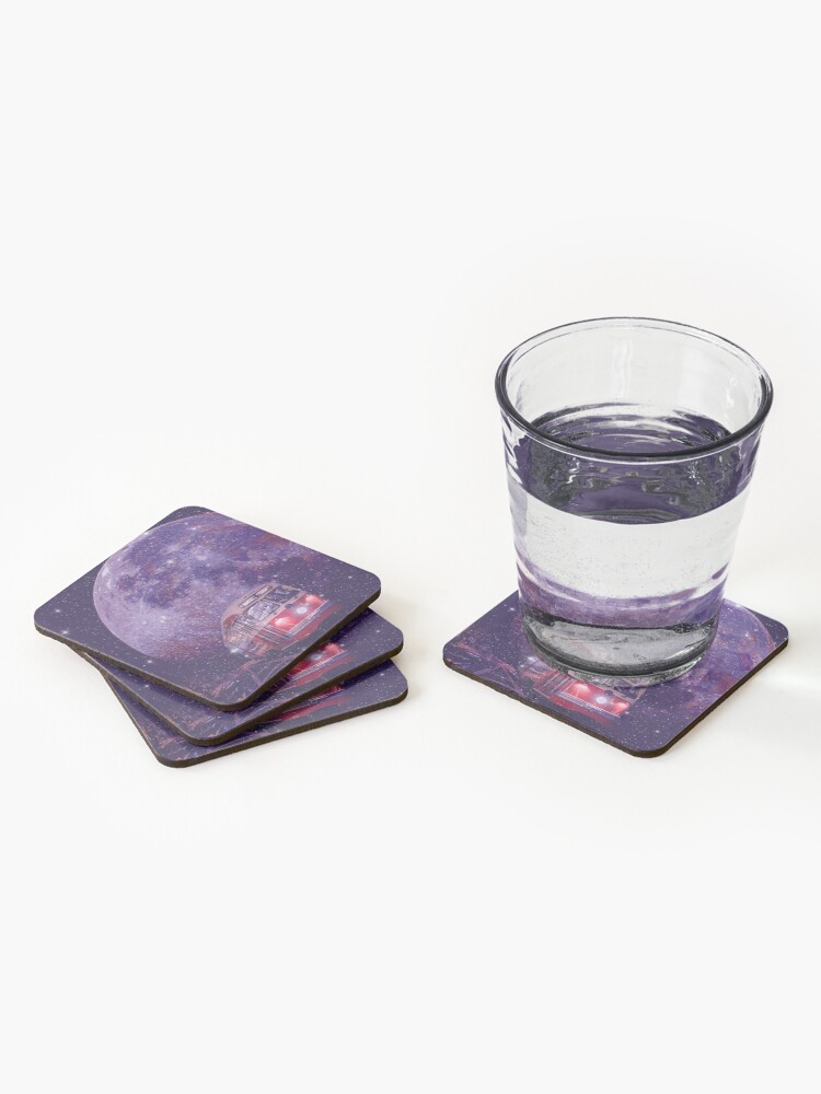 Thumbnail 2 of 5, Coasters (Set of 4), Train In Space designed and sold by RiddhiShah.