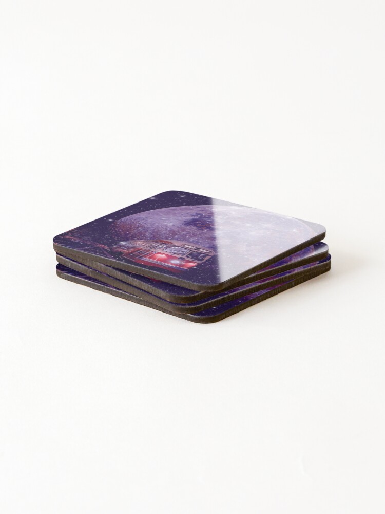Thumbnail 4 of 5, Coasters (Set of 4), Train In Space designed and sold by RiddhiShah.