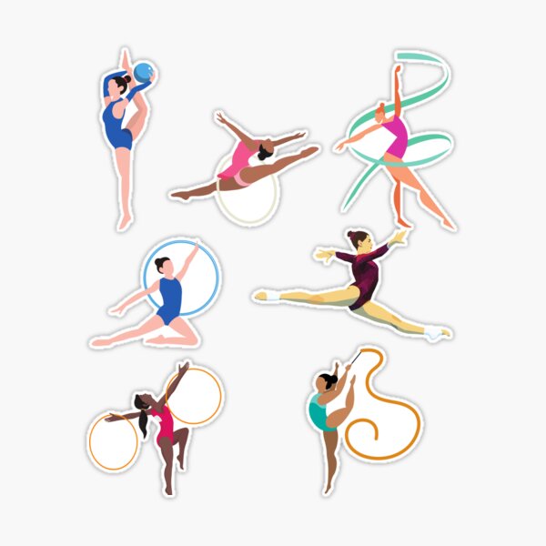 100 PCS Gymnastics Stickers, Gymnastics Gifts Stickers for Laptop